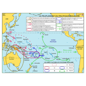 Carte - Le peuplement du Pacifique insulaire